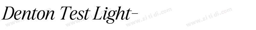 Denton Test Light字体转换